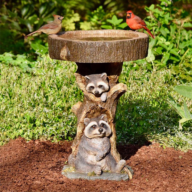 Garden Small Animal Resin Bird Feeder Hummingbird Bathtub Outdoor Decorative Ornaments Sculpture Resin — image 9