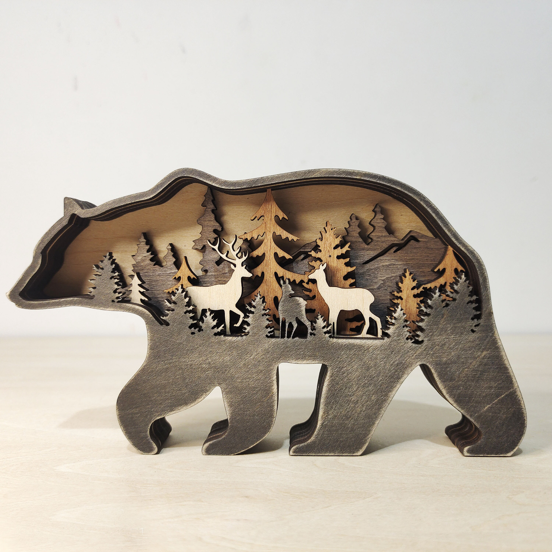 Nuevos Decorativos de Madera Tallados Animales para Creatividad en el Hogar — imagen 1