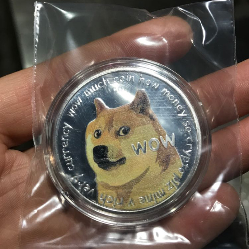 Moneda Comemorativa de Oro Galvanizado con Patrón Cómico de Perros para Coleccionistas y Regalos Dogecoin — imagen 4