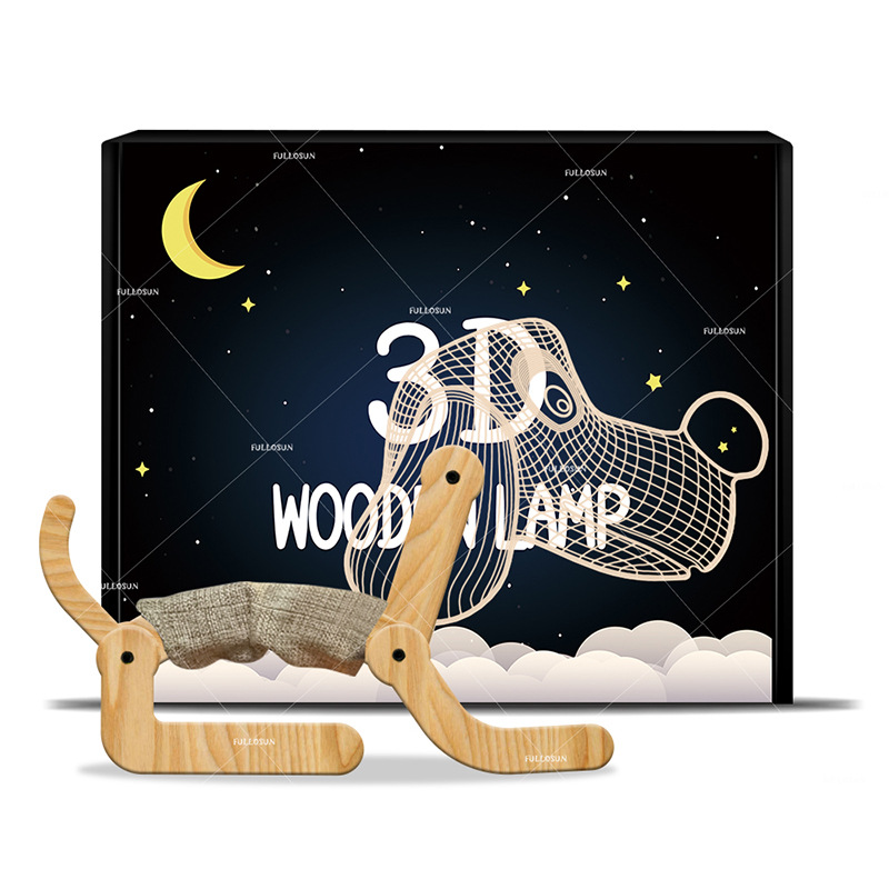 Puppy Folding Table Lamp Led Creative Product New 3D Night Light — image 4