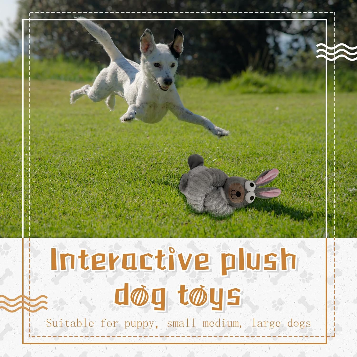 Juguetes de Perro con Sonido Plush para Cachorros Juguetes de Peluche y Crinkle para Perros Pequeños Medianos Grandes — imagen 4