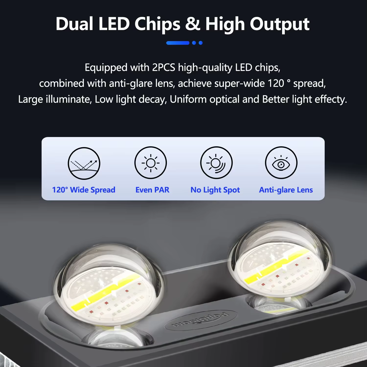 PopBloom RL180 WiFi LED Luz Acuario de Arrecife 180W, Lámpara Profesional Espectro Completo para Tanques de Arrecife Corales SPS/LPS — imagen 4