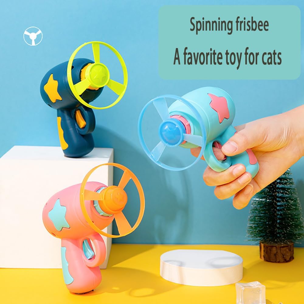 Interactive Cat Toy For Indoor Cats Cat Toy Gun Spinning Funny Cat Toys — image 1