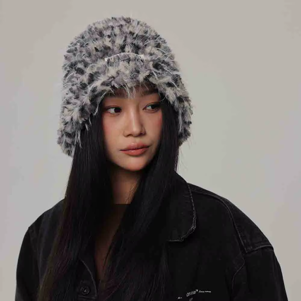 Rabbit Hair Hat Autumn and Winter Thickened Warmth and Cold Protection Hat Showy Face, Small Fur Ear Protection Fisherman's Hat — image 3