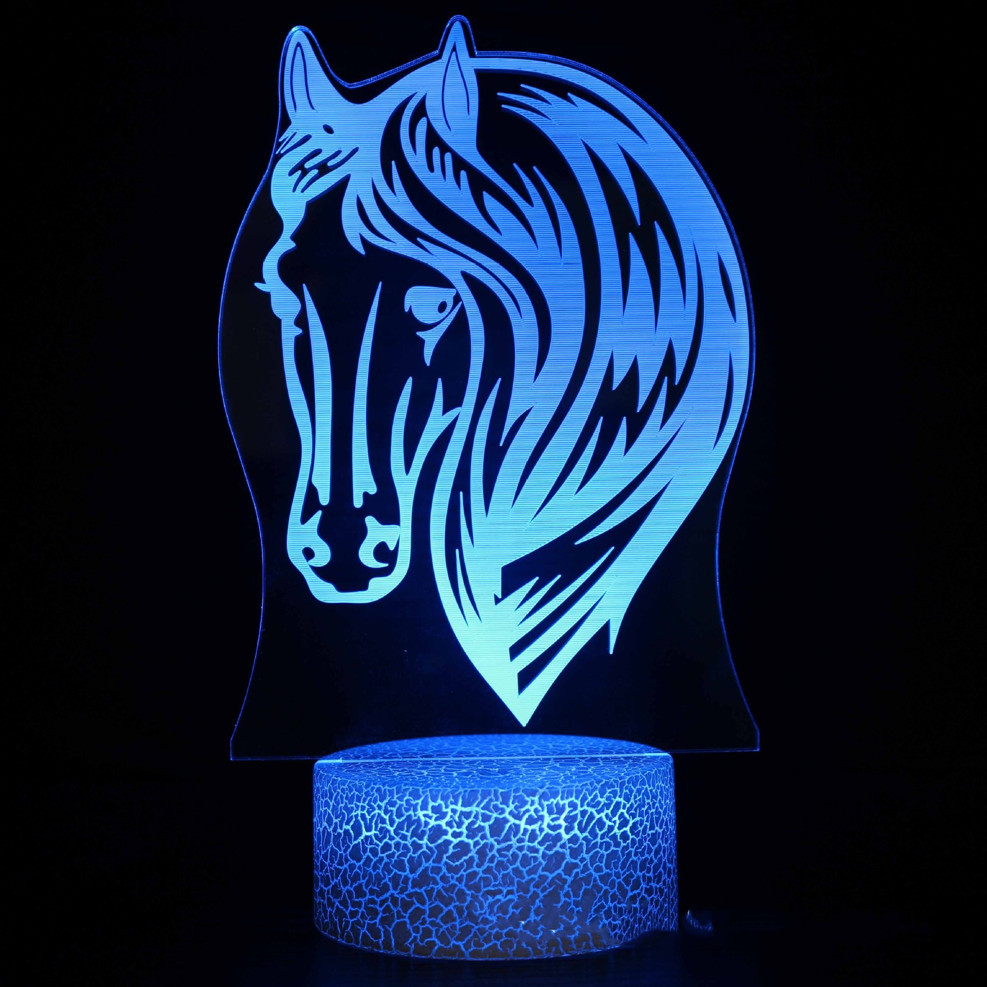 Horse Head Series Colorful Touch Remote Control 3D Table Lamp — image 9