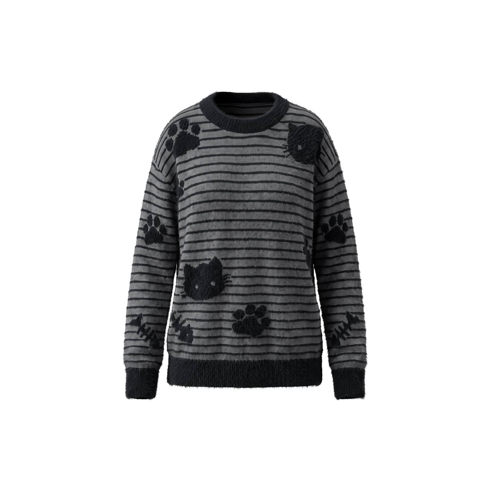 Cat Claw Fish Bone Jacquard Sweater — image 8