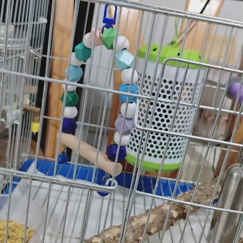 Juguetes de Suelo para Pájaros - Accesorios para Aves Coloridos en Colores Aleatorios — imagen 4