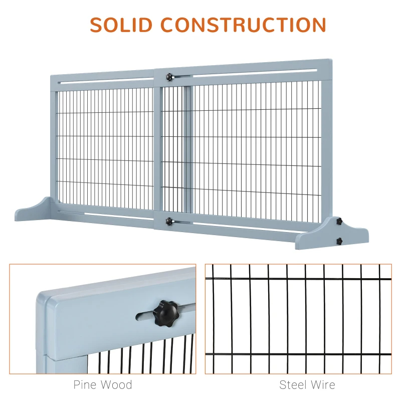 Puerta para Mascotas Extra Ancha con Montaje Libre de 41" a 70.9" — imagen 3