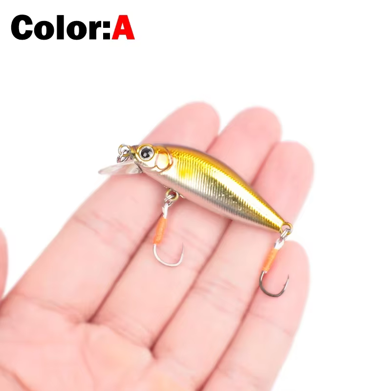 OUTKIT 2022 NEW Arrive Japanese Design Small Lures Fishing Lure 3.2g 45mm Sinking Minnow Mini Hard Bait For Perch Trout Bass — image 4