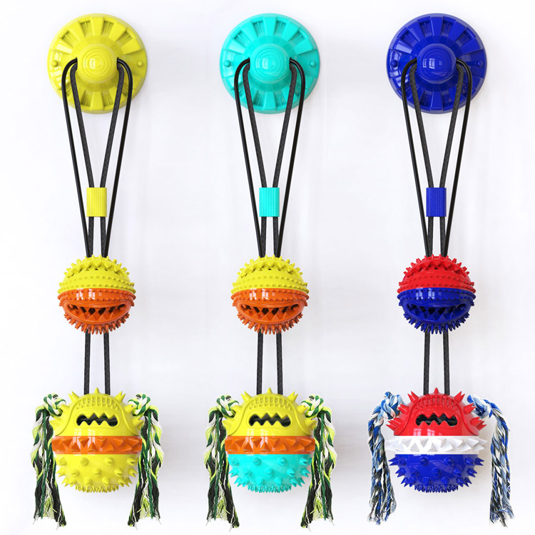 Pet Products Strong Suction Cup Dog Toys Molar Dog Products Bite Resistant Ball — image 1