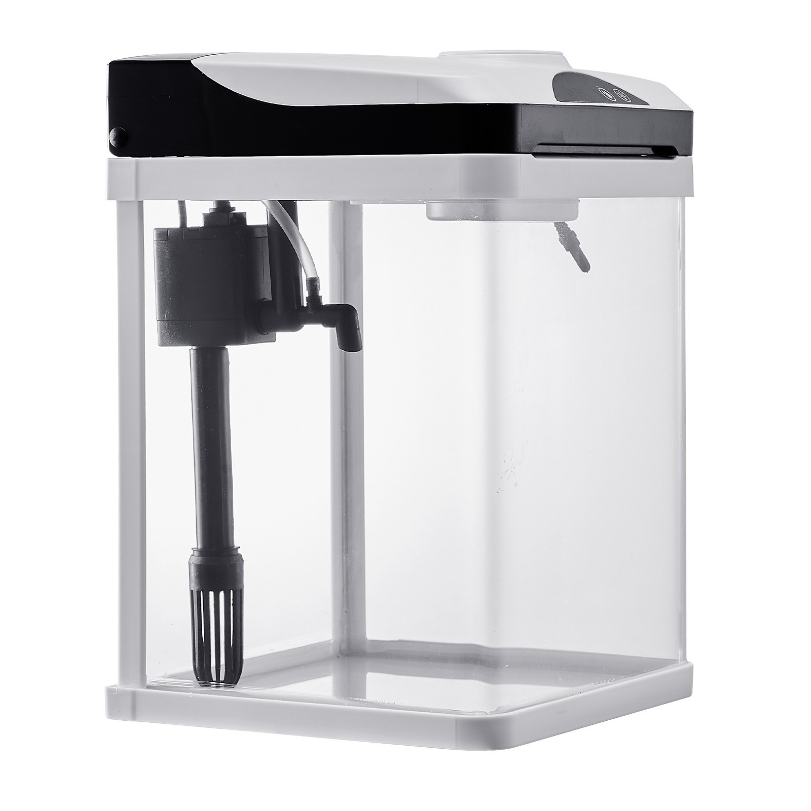 Acuario de 2 Galones Pecera Inteligente Cuadrada de Vidrio Transparente con LED 7 Colores y Autolimpieza — imagen 5