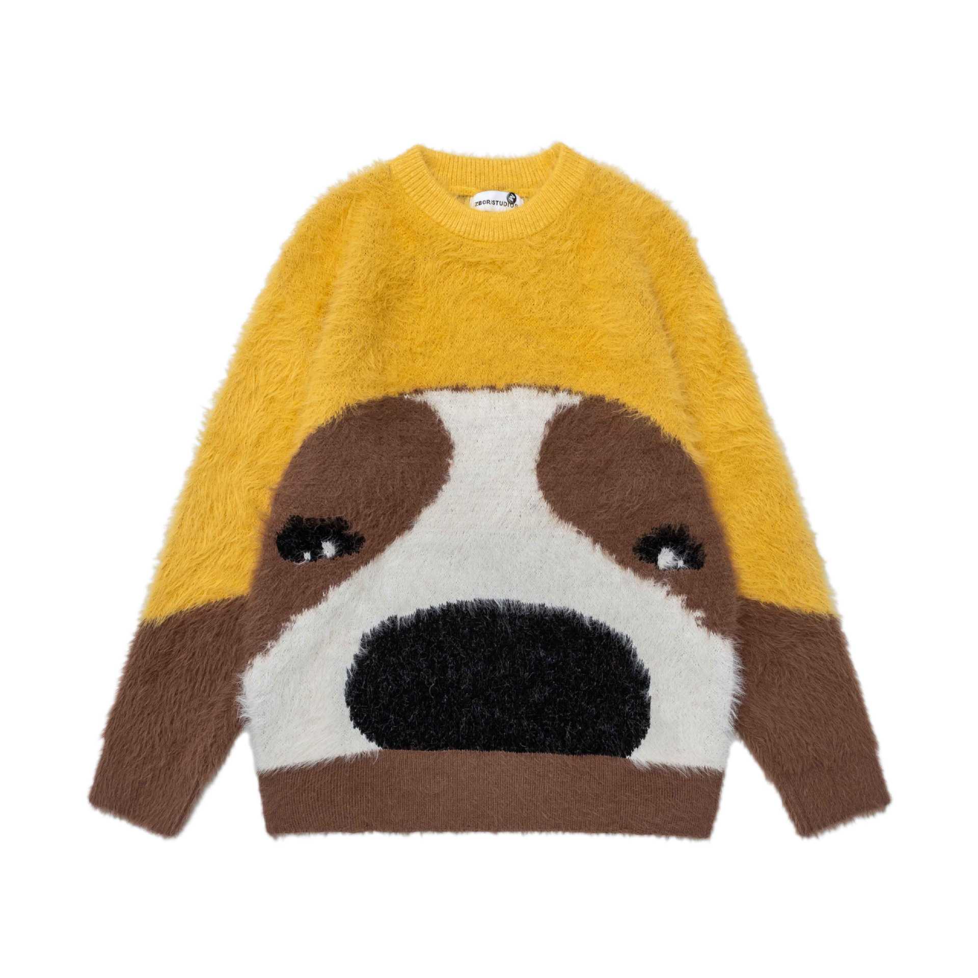 Color blocking plush dog sweater — image 8
