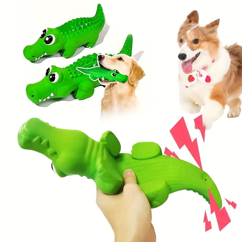 Juguetes de Látex Duraderos para Perros con Mordida Agresiva - Sonido Chillón y Limpiador de Dientes — imagen 5