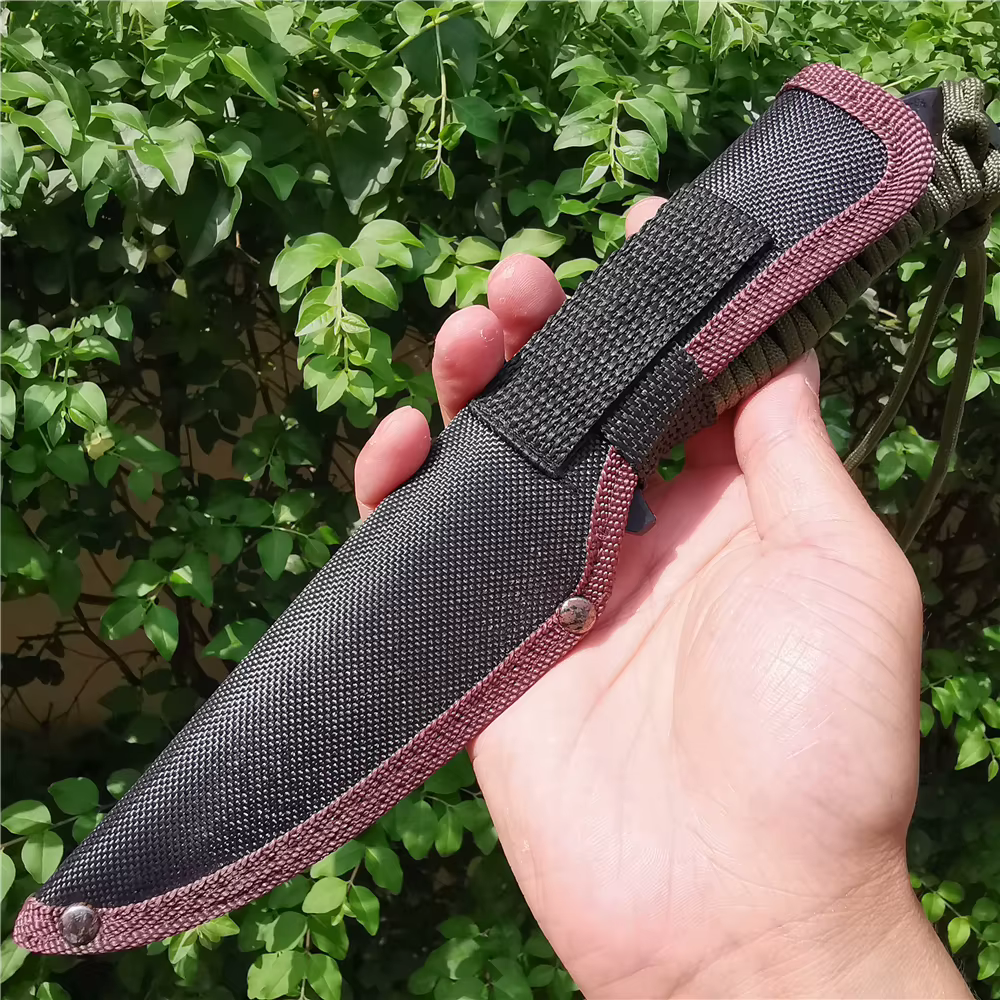 Military Tactical Fixed Blade Knife, Full-Tang Steel Construction for Survival, Camping & Professional Outdoor Use — image 4