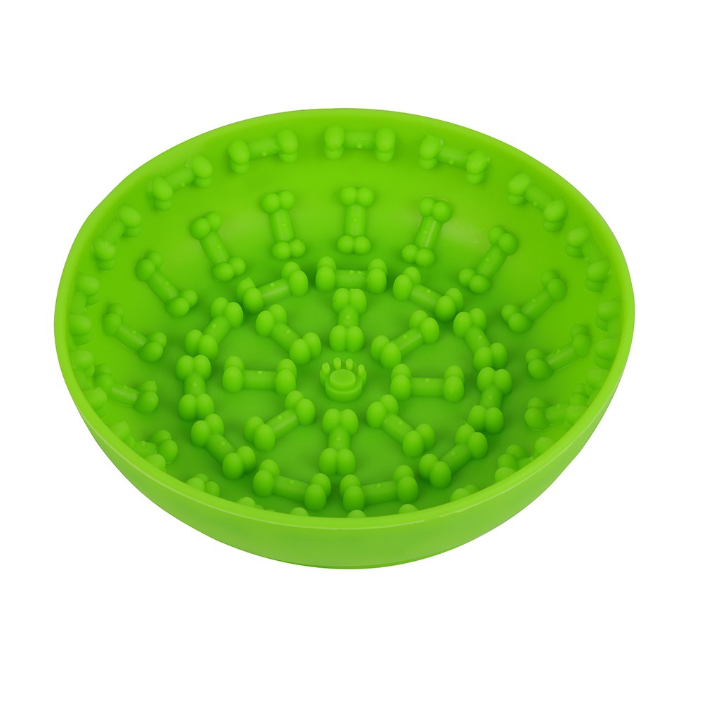 Pet slow feeding bowl Pet food utensils Cat and dog anti-choking slow feeding suction cup non-slip silicone slow feeding bowl — imagen 6