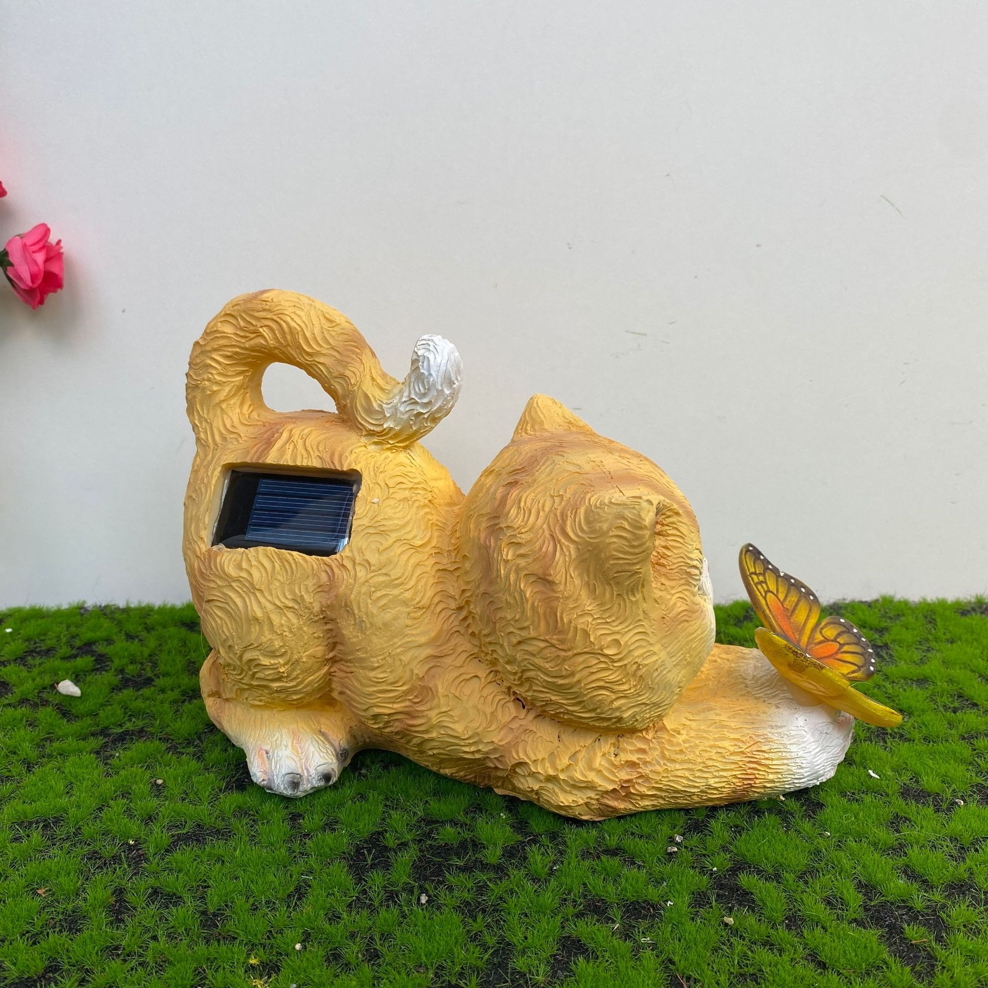 Solar resin lamp outdoor cat butterfly decorative ornaments — image 4