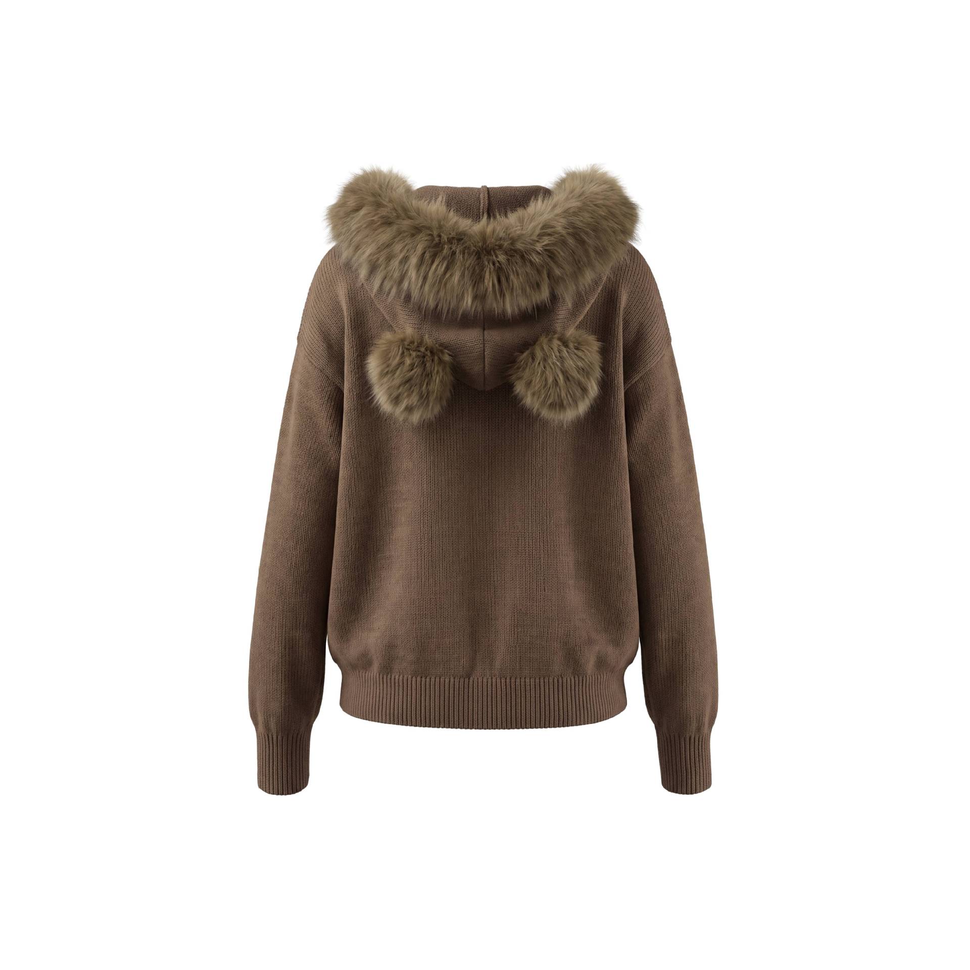 Little bear ear fur collar sweater — image 5