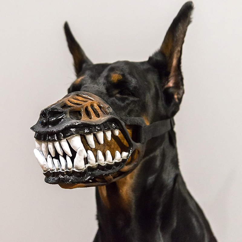 Dinosaur Dog Mask with Moving Teeth, Latex Funny Pet Hood for Halloween Cosplay & Photo Props — image 8