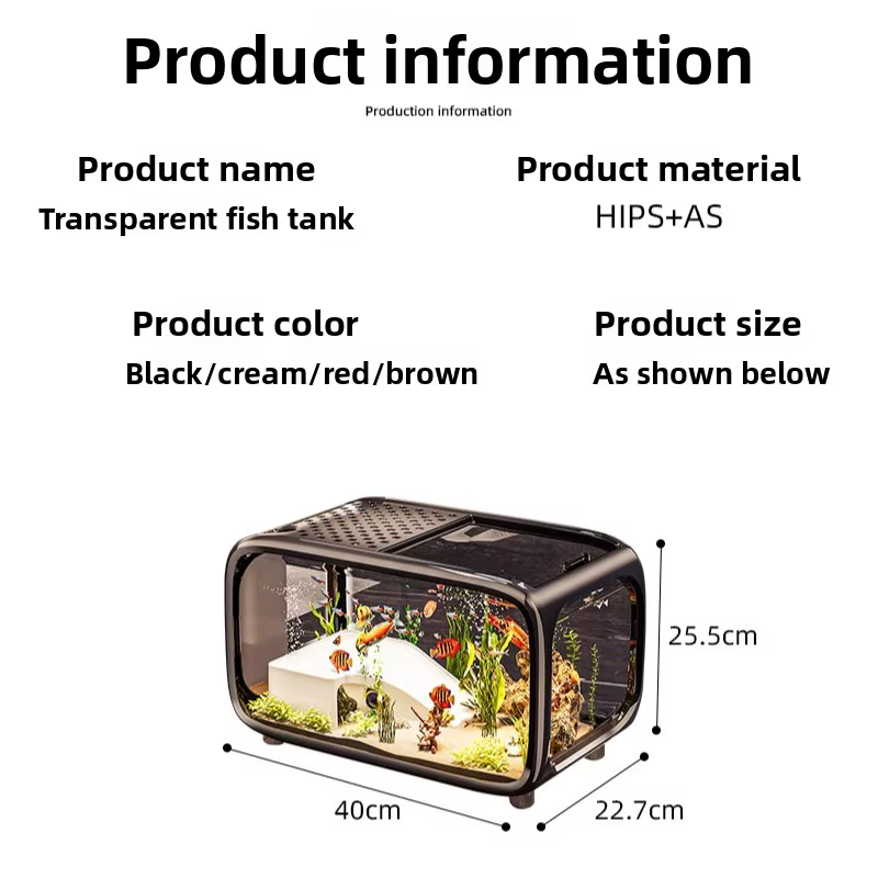 Home Living Room Ornamental Fish Tank Ecological Landscape Filtration Oxygen Generation Aquariums Multi-functional Feeding Tank — image 6