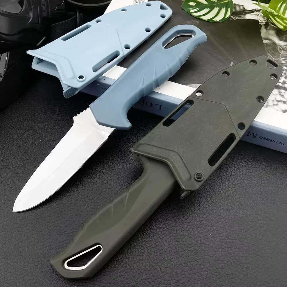 Lightweight Outdoor Straight Knife - 18040 Multifunctional Serrated/ Full Blade Pocket Knives Camping Hiking Fishing EDC Tools — image 4