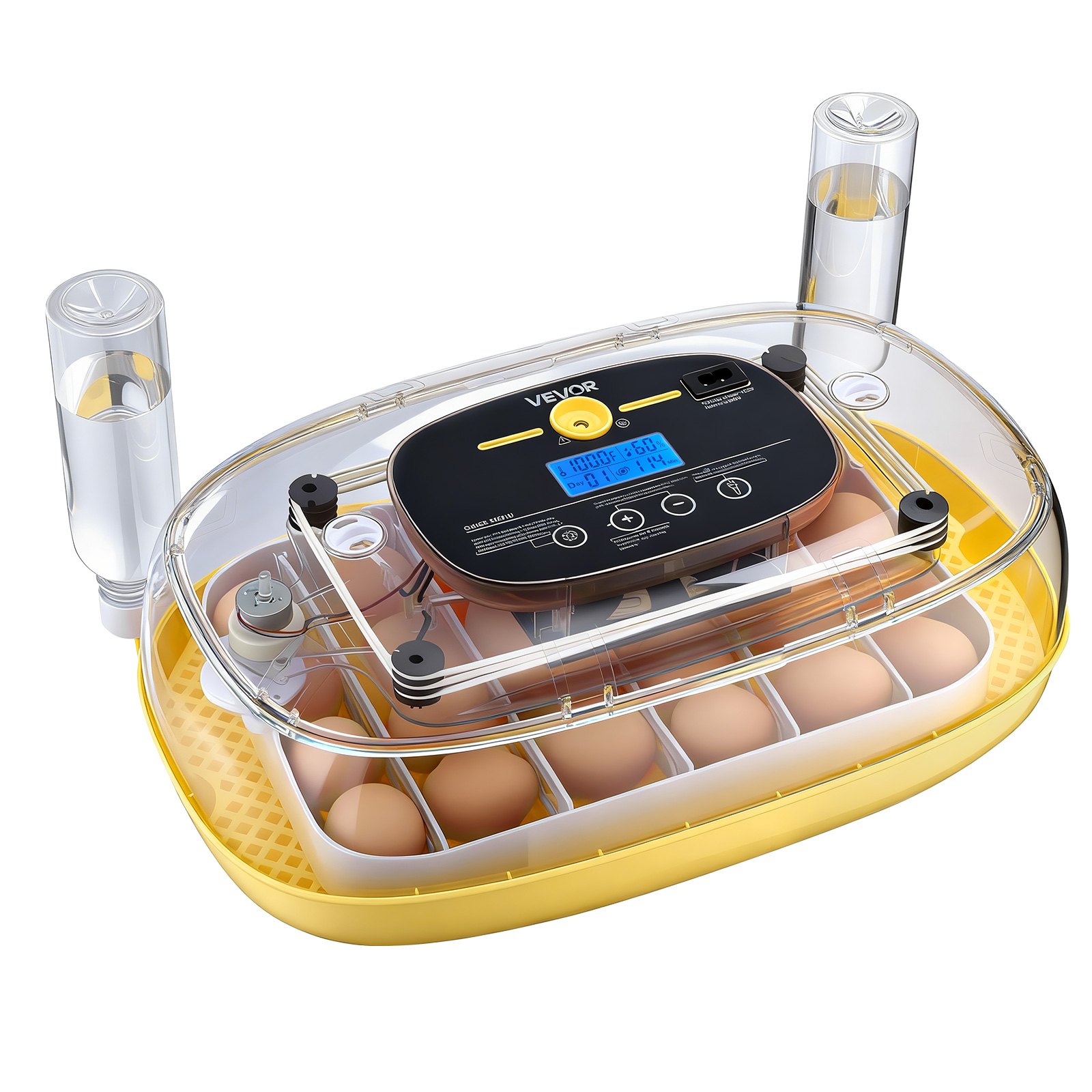24 Egg Incubator, Automatic Egg Turner With LED Candler, Temperature & Humidity Control, 360° View Clear Window, Auto Water Refill, Poultry Eggs Incubators For Hatching Chicks Ducks Goose Quail — imagen 1