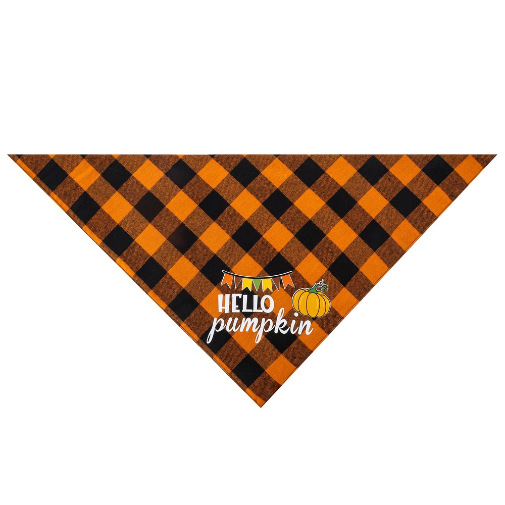Tanpopo Cotton Plaid Thanksgiving Pet Bandana Pet Scarf Pet Bib — image 4