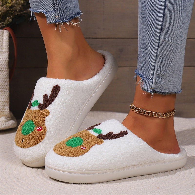 Zapatos de Plumas para Mujer de Elfo Navideño, Calentito y Acogedor para Invierno — imagen 1