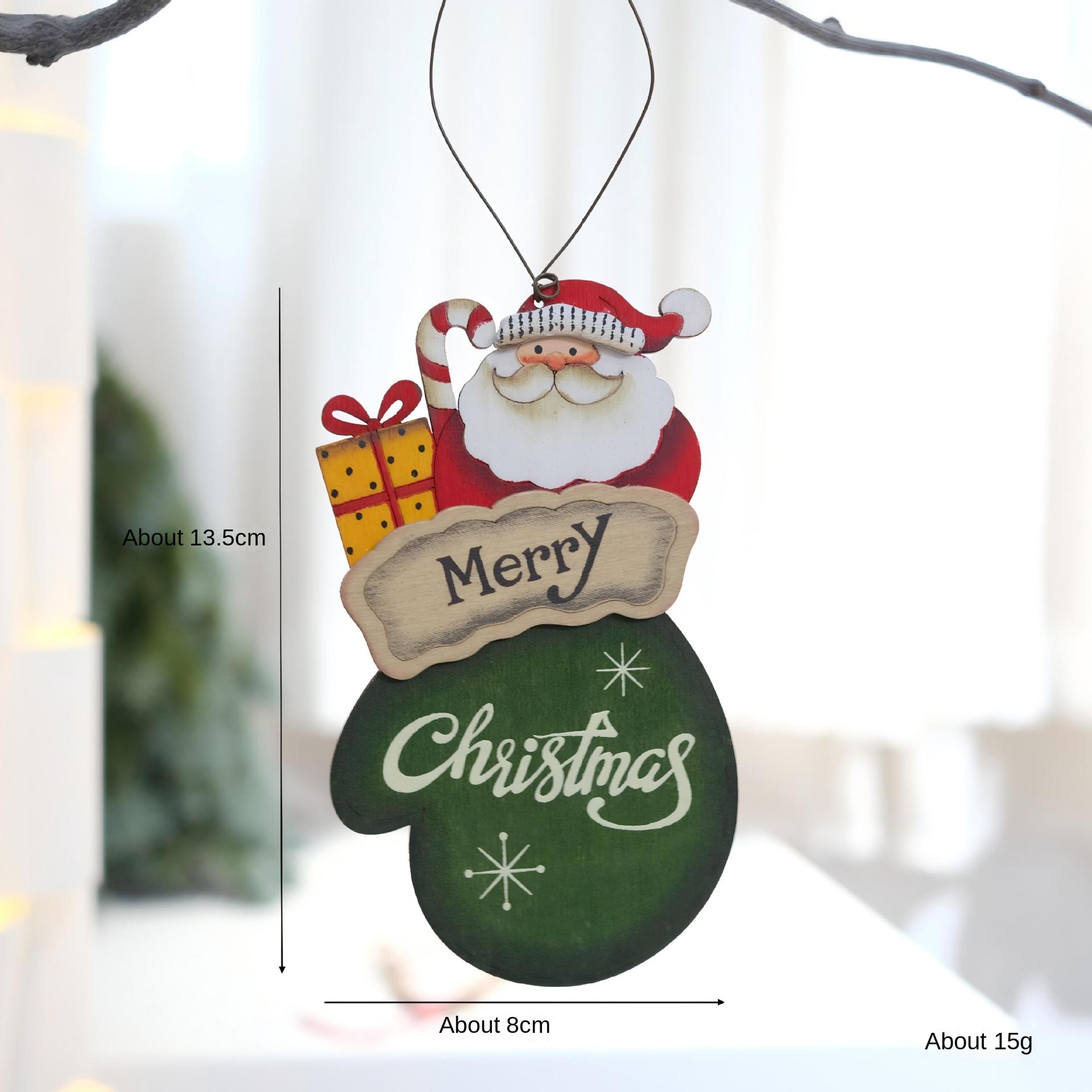 Decoración Navideña de Madera con Santa, Ciervo y Zapatos — imagen 7