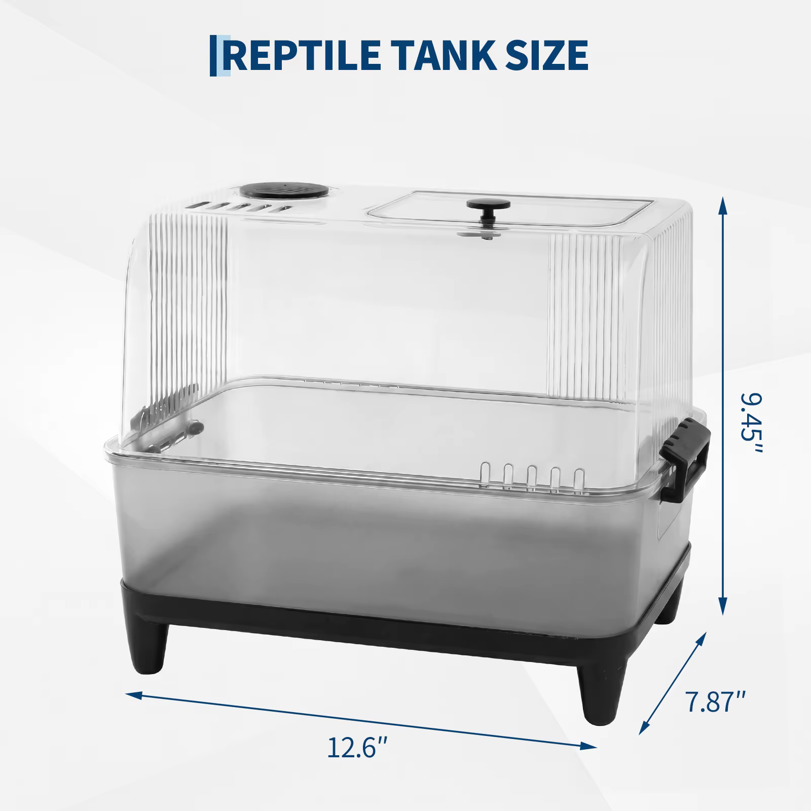 Reptile Tank Starter Kit, Reptile Terrarium Kit, Acrylic Small Reptile Habitat with Lid, Heating Pad, Hygrometer, Bowl, Hide, Sand for Reptiles, Tarantula, Lizards, Frogs, Geckos, or Hermit Crabs — image 3