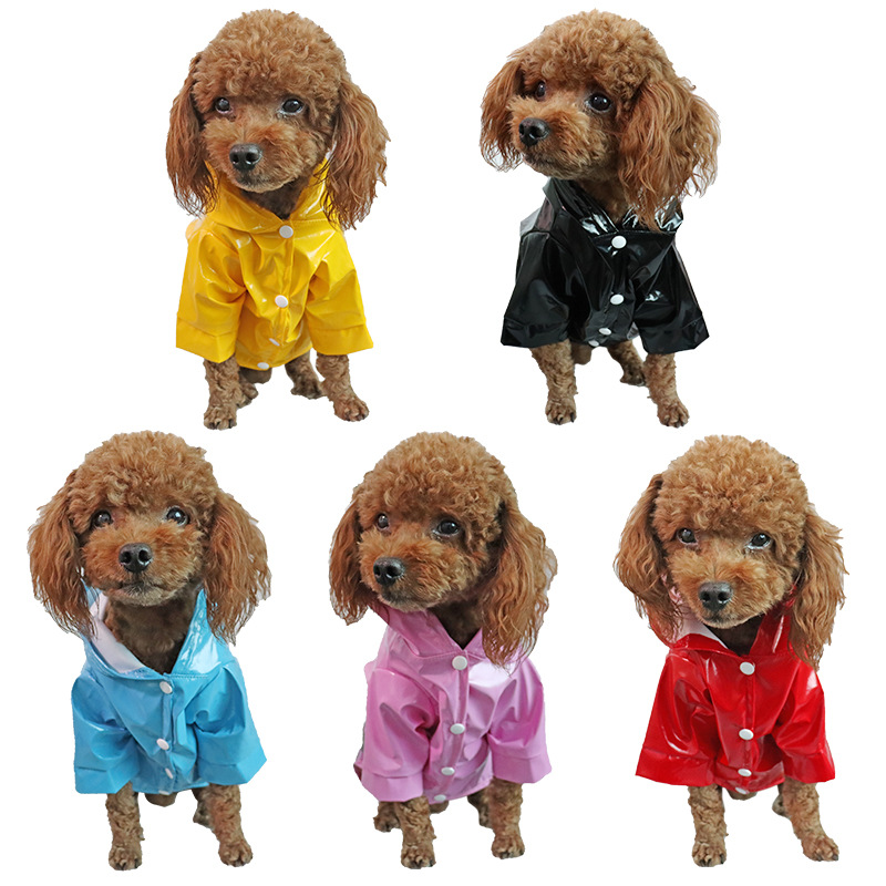 Pet Raincoat with Reflective Strips, Thickened Waterproof Raincoat for Small and Medium Dogs — image 2