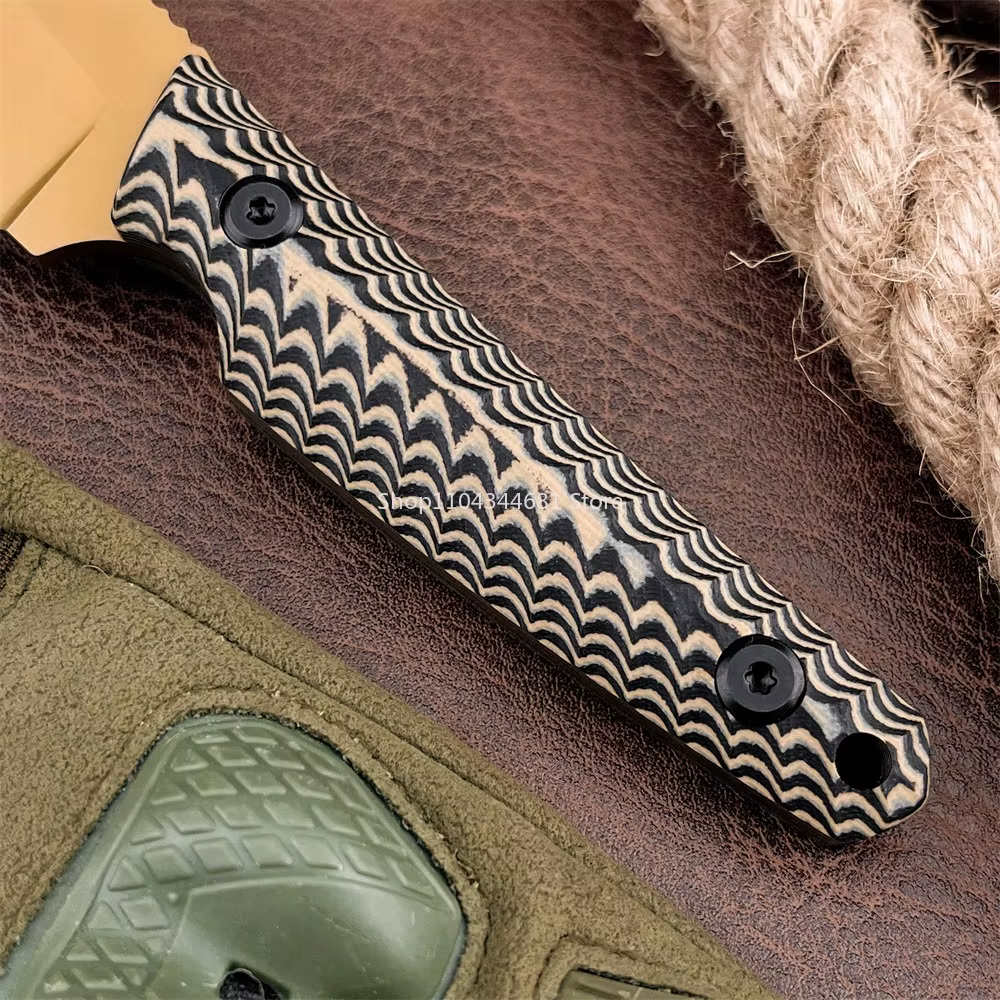 Outdoor Multi-fuctional Straight Knife Full Tang 8Cr13Mov Fixed Blade Knife G10 Handle and Sheath Camping Fishing Essential Tool — image 4