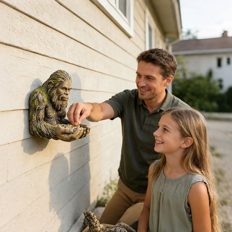 Comedero Colgante para Pájaros Bigfoot Yeti - Decoración de Vida Silvestre para Exteriores, Resistente a la Intemperie, para Jardín, Patio y Terraza — imagen 5