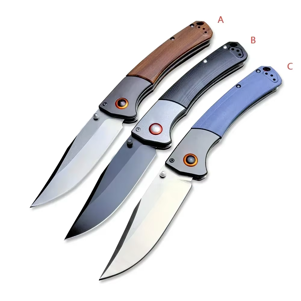 BM 15080 Folding EDC Knives Damascus/S30V Blade Wood/G10 Handles Hunting EDC Outdoor Camping Survival Tactical Pocket Multitools — image 5