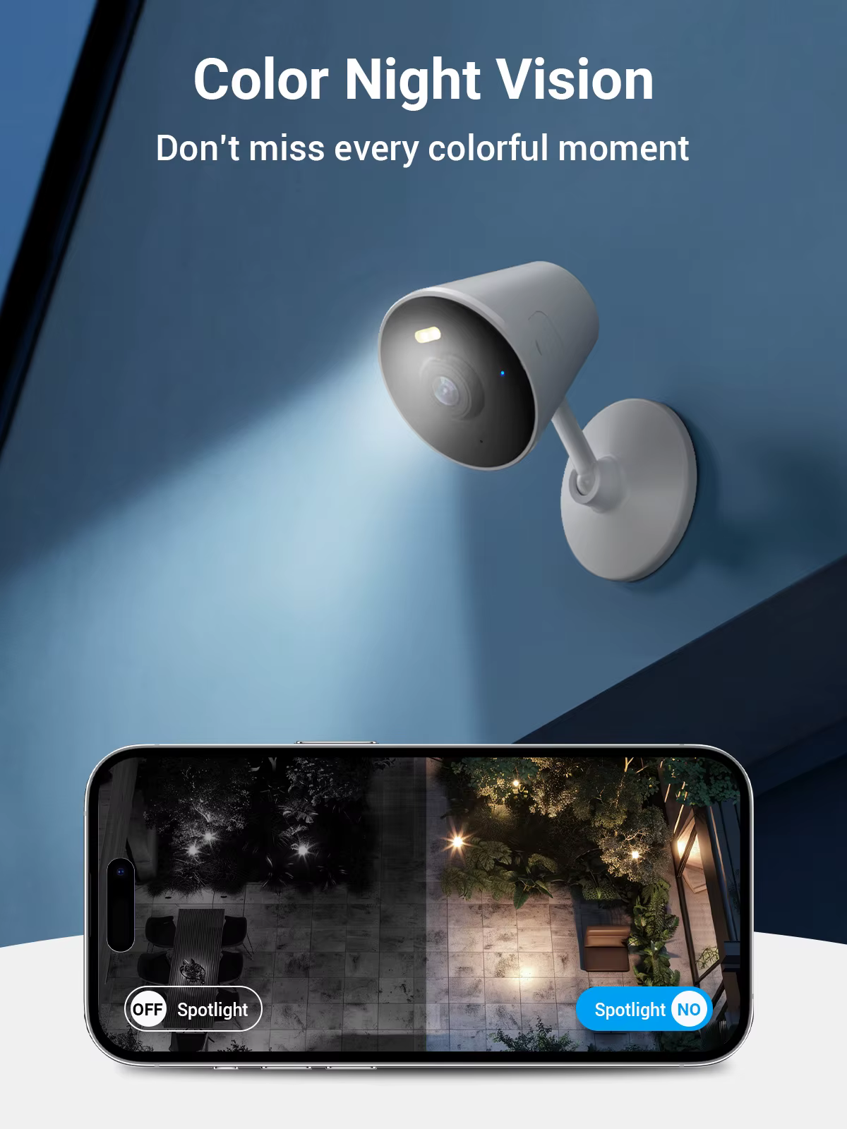 Techage Security WIFI Camera for Home Baby/Elder/Dog/Pet Camera 5G & 2.4G WiFi Camera Spotlight Color Night Vision 2-Way Audio Indoor/Outdoor — image 3