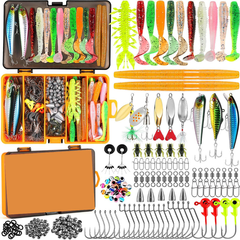 137Pcs Fishing Lure Kit With Tackle Box, Crankbaits, Hooks, Weights & Accessories — image 1