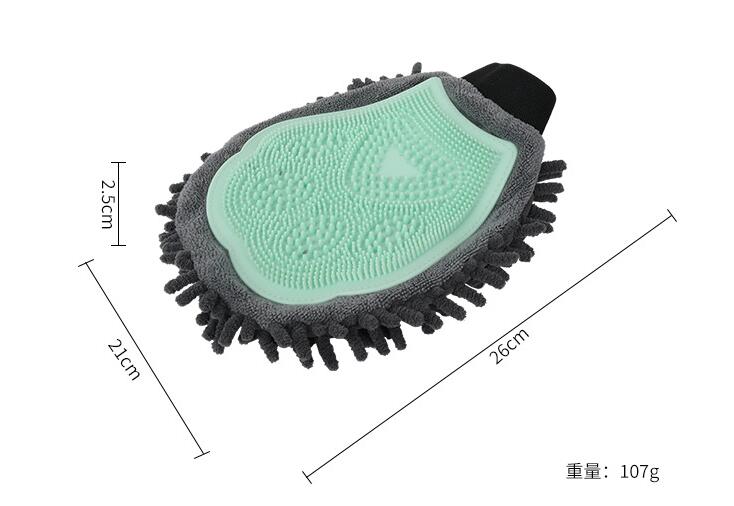 Pet shower gloves, dog double-sided cleaning, massage, shower brush, cat grooming, massage brush, pet supplies — image 4