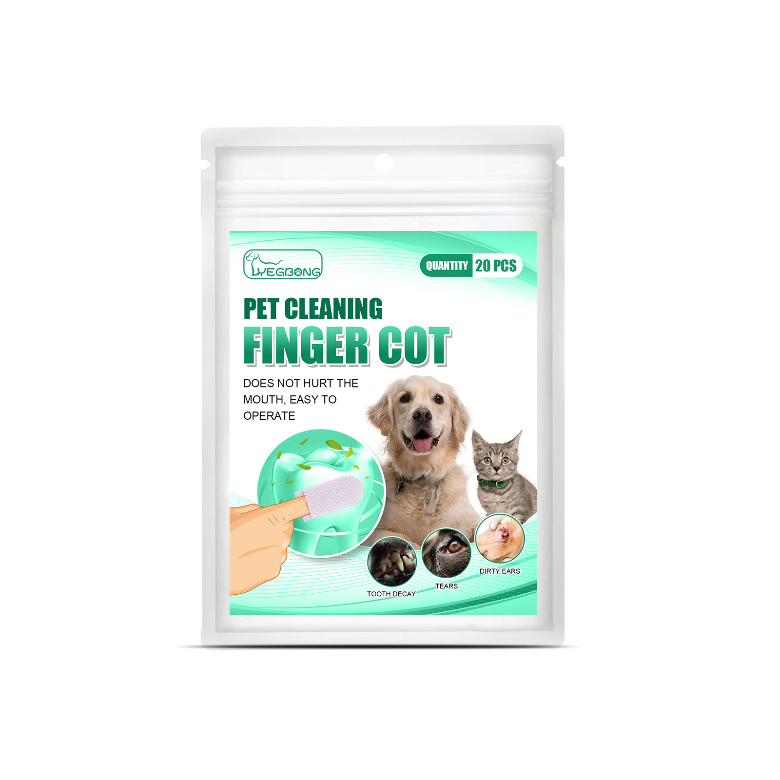 Conjunto de limpieza dental para mascotas - Dedos para perros y gatos — imagen 1
