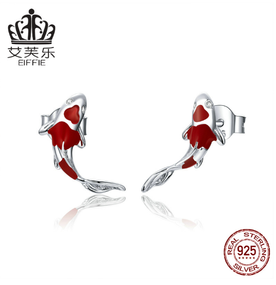 Pulseras de Elegancia Lucky Koi en Plata Estéril con Capa de Platino Simple, S925, Temperamento para Año Nuevo — imagen 1