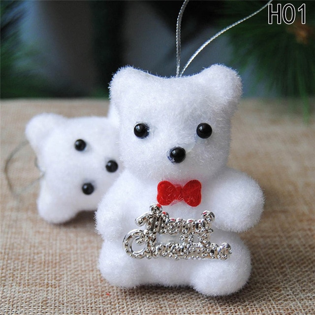 2Pzs/Bolsa Adorables Osos y Renos Navideños de Espuma Blanca para Colgar en el Árbol de Navidad, Regalo para Niños, Decoración del Hogar, Envío Gratis — imagen 7