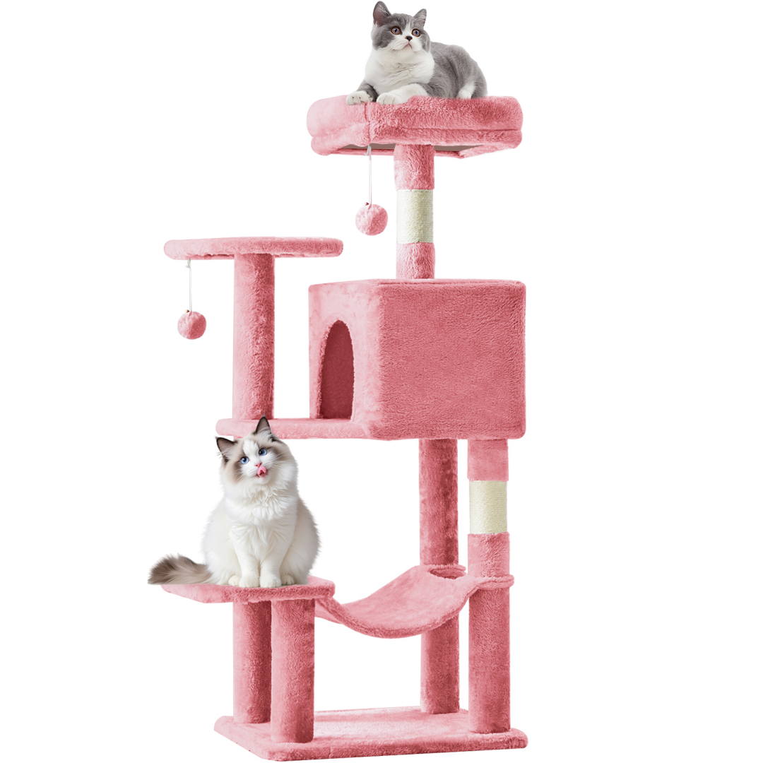 Torre para Gatos de Alto Rendimiento: Arbol Climático con Postes de Escarbar de Sisal Natural — imagen 1