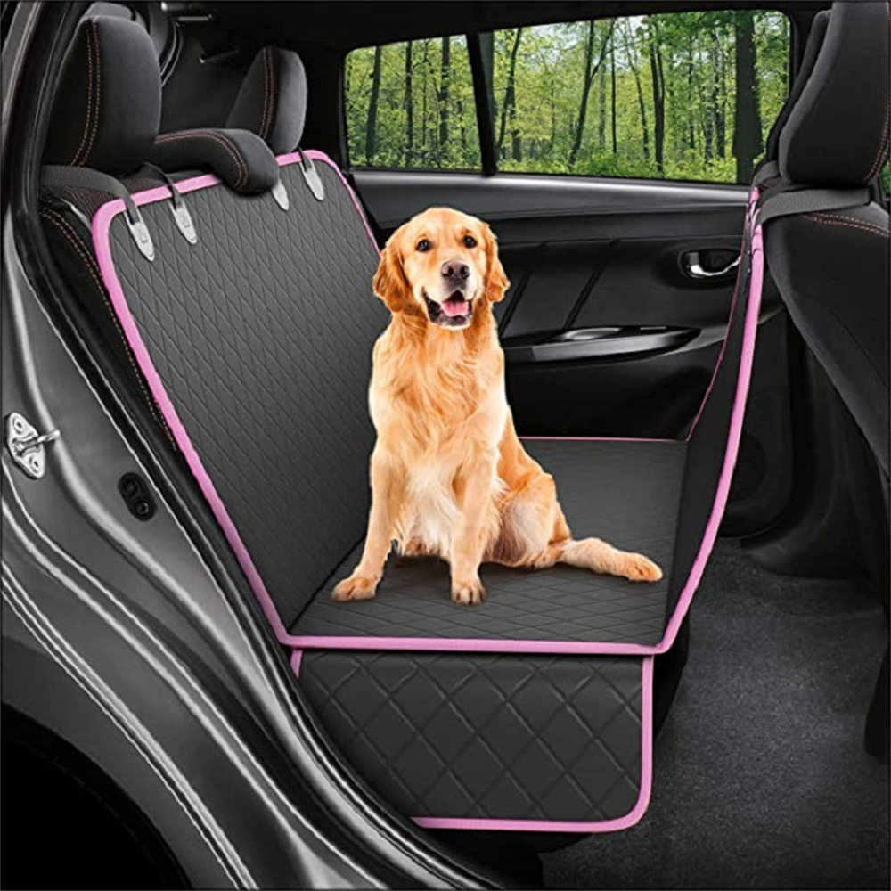 Dog Car Seat Cover View Mesh Pet Carrier Hammock Safety Protector Car Rear Back Seat Mat With Zipper And Pocket For Travel — image 4