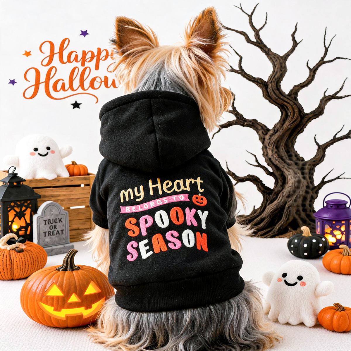 Pet Clothing for Dogs and Cats - Halloween Embroidered Hoodie Direct from Factory — image 1