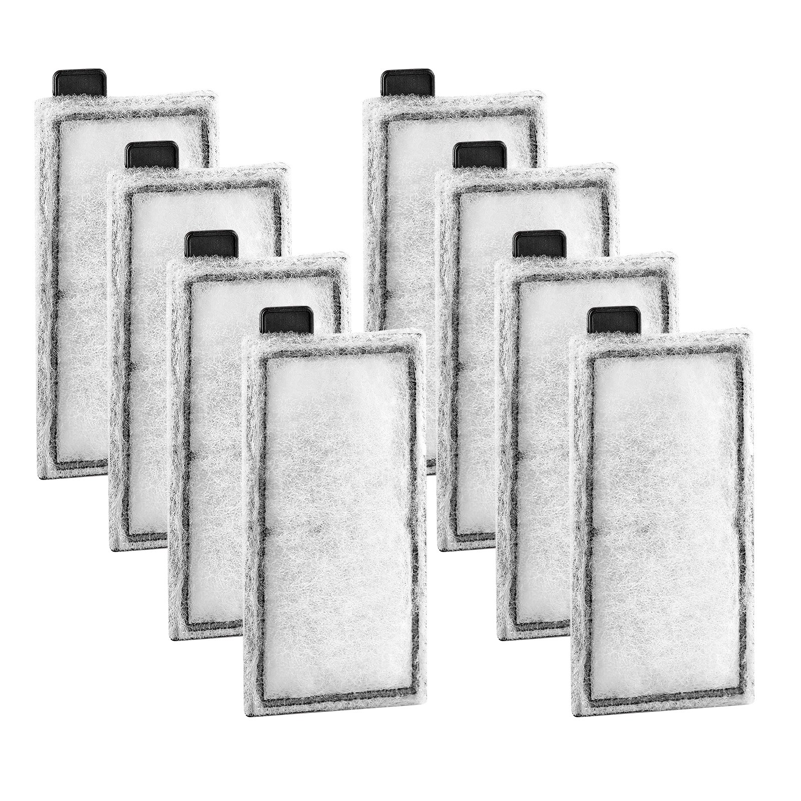 Algodón filtrante para acuario, 8 piezas, cartuchos de filtro de repuesto para pecera de vidrio de 5 galones, accesorios para pecera con filtración multicapa, fácil instalación, para modelos CL20 — imagen 1