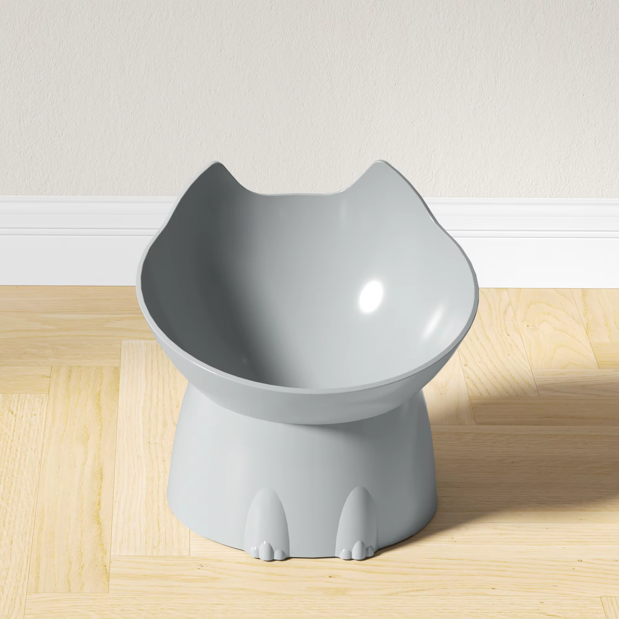 Comedor Elevado WhiskerWare para Gatos con Borde Inclinado y Protección de Cuello, Plástico Antideslizante contra Derrumbes para Alimentación Canina Segura — imagen 5