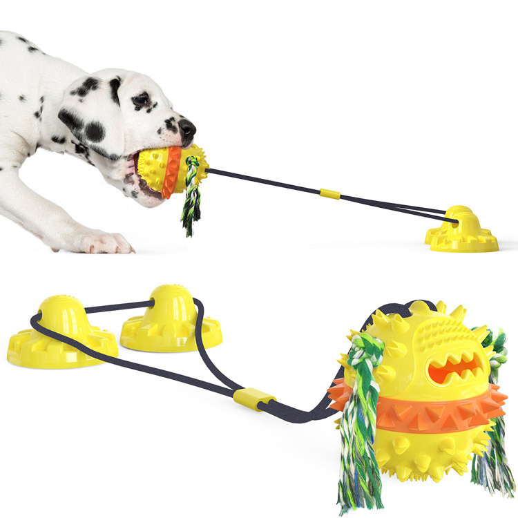 Strong Suction Cup Dog Toy Molar Dog Products Bite Resistant Sound Ball a Pet Products — image 5