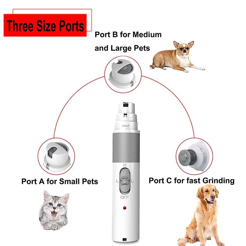 New Rechargeable Pet Nail Clipper Dog Nail Grinder Pet Clipper Cat Dog Nail Clipper Electric Pet Nail Grinder — image 2