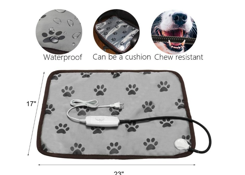 Pet Electric Blanket Waterproof, Anti Seize and Wear Resistant Adjustable Temperature Thermostatic Dog Pad 110V — image 2