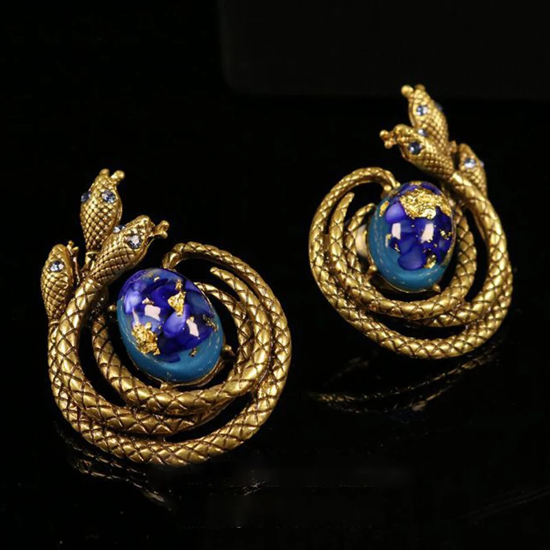 Vintage Creative Snake and Flower spilla gioielli da donna spille regali di gioielli con ciondoli per feste — image 1