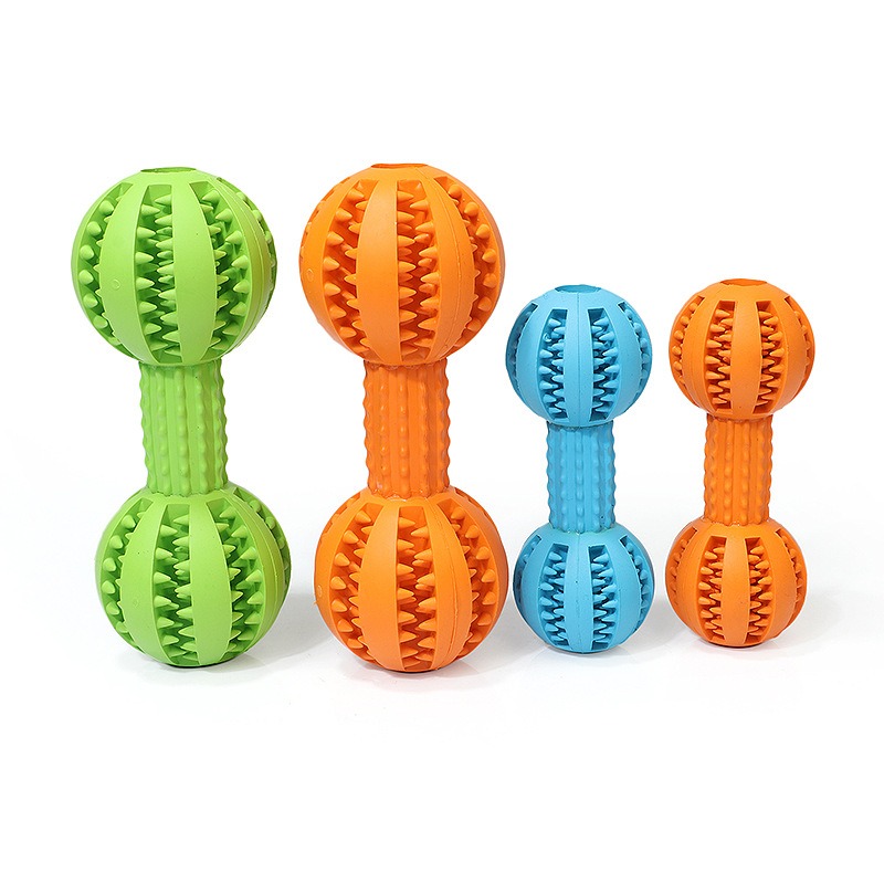 Dog Rubber Ball Dog Tooth Cleaning and Grinding Rubber Stoppable Snack Toy — image 1