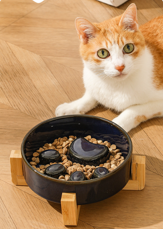 Kiln-changing ceramic pet cat bowl basin dog bowl drinking bowl — image 2